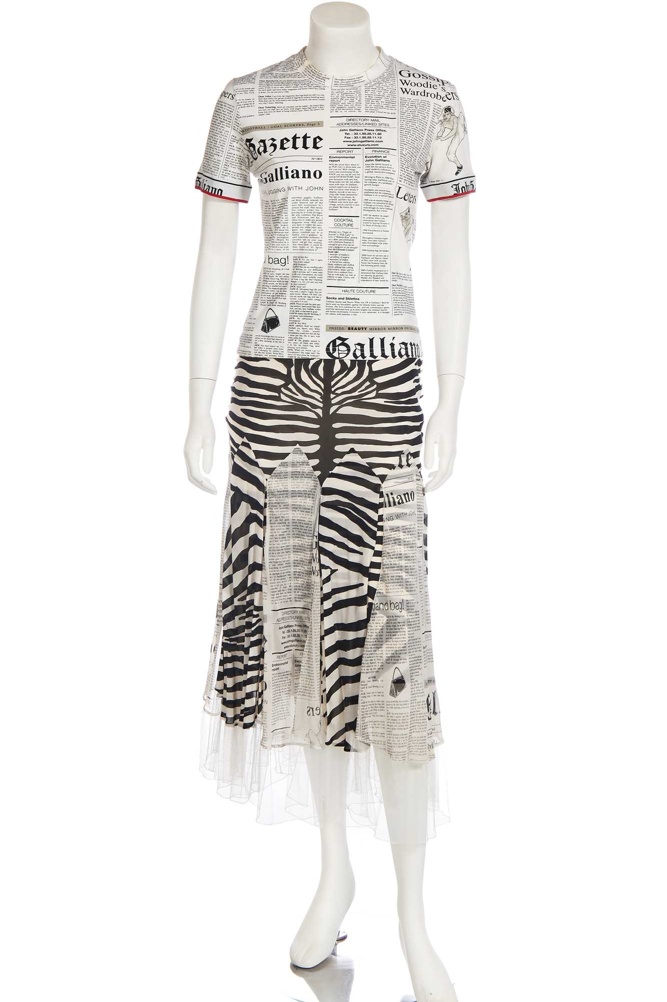 Sold at Auction: John Galliano Newsprint Pattern Backpack