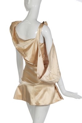 Lot 85 - A John Galliano champagne satin dress, 'Techno Romance' collection Autumn-Winter 2001-02