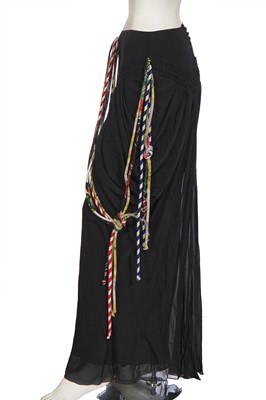 Lot 86 - A John Galliano black chiffon skirt, 'Africa' collection, Spring-Summer 2002