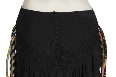 Lot 86 - A John Galliano black chiffon skirt, 'Africa' collection, Spring-Summer 2002