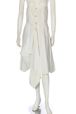 Lot 256 - A John Galliano white cotton ensemble, 'Blanche du Bois' collection, Spring-Summer 1988