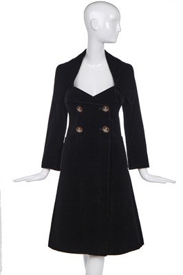 Lot 489 - A Vivienne Westwood black velvet double-breasted coat, 2000s