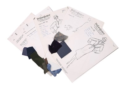 Lot 70 - Yves Saint Laurent for the Duchess of Windsor couture fashion sketches, 1969 to circa 1975