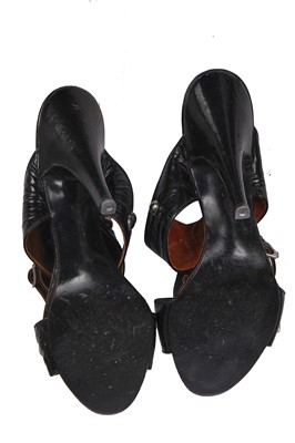 Lot 2 - A pair of rare Westwood/McLaren black patent 'SEX' Bondage shoes, circa 1975