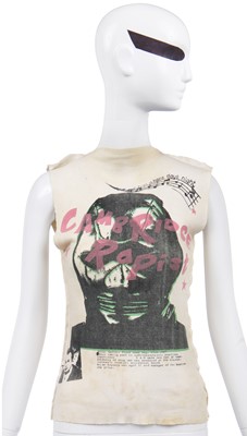 Lot 5 - Pete Burn's Westwood/McLaren 'Cambridge Rapist' t-shirt, 1977