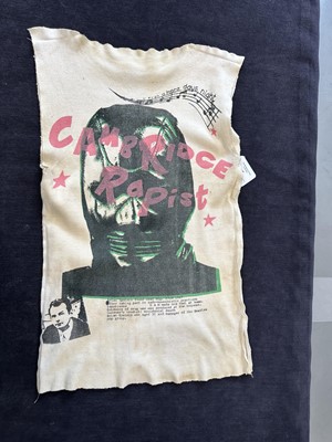 Lot 5 - Pete Burn's Westwood/McLaren 'Cambridge Rapist' t-shirt, 1977