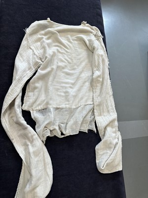 Lot 6 - A Westwood/McLaren Seditionaries 'Anarchy' muslin bondage shirt, circa 1977
