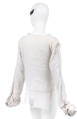 Lot 6 - A Westwood/McLaren Seditionaries 'Anarchy' muslin bondage shirt, circa 1977
