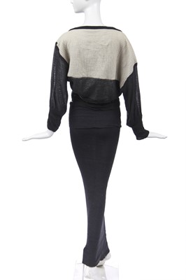 Lot 18 - A Westwood/McLaren grey tubular knit ensemble, 'Punkature' (Hobo) collection, Spring-Summer 1983