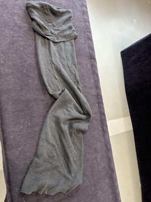 Lot 18 - A Westwood/McLaren grey tubular knit ensemble, 'Punkature' (Hobo) collection, Spring-Summer 1983