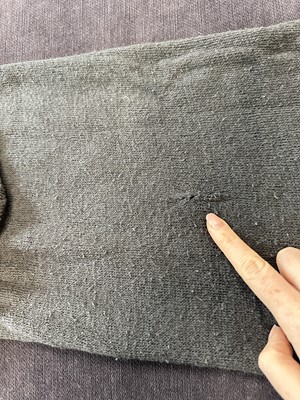 Lot 18 - A Westwood/McLaren grey tubular knit ensemble, 'Punkature' (Hobo) collection, Spring-Summer 1983