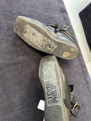 Lot 19 - A rare Westwood/McLaren grey wool 'Koo' tunic and trainers, 'Witches' collection, Autumn-Winter, 1983-4