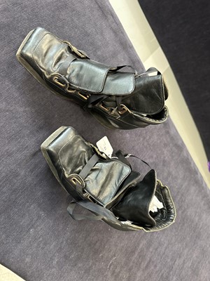 Lot 19 - A rare Westwood/McLaren grey wool 'Koo' tunic and trainers, 'Witches' collection, Autumn-Winter, 1983-4