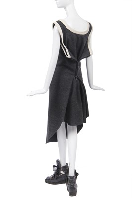 Lot 19 - A rare Westwood/McLaren grey wool 'Koo' tunic and trainers, 'Witches' collection, Autumn-Winter, 1983-4