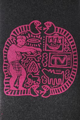 Lot 19 - A rare Westwood/McLaren grey wool 'Koo' tunic and trainers, 'Witches' collection, Autumn-Winter, 1983-4