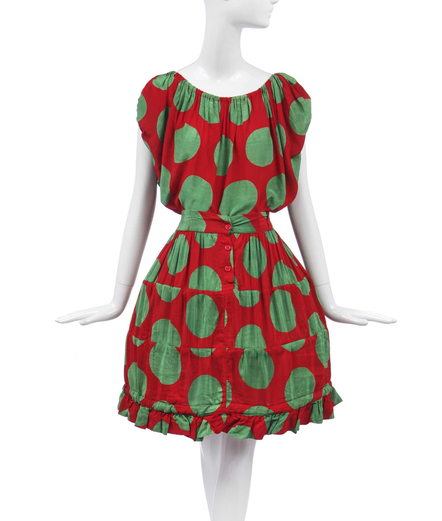 Click for high resolution Lot 24 - A Vivienne Westwood giant polka-dot ensemble, 'Mini-Crini', Spring-Summer, 1986