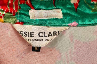 Lot 283 - An Ossie Clark/Celia Birtwell floral printed velvet dress, 1969