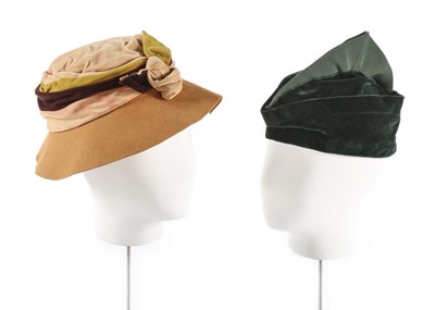 Lot 261 - A group of hats in autumnal shades, mainly...