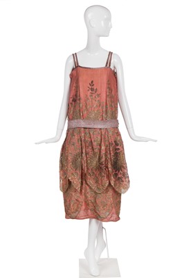 Lot 234 - A Reville Ltd pink lamé gown worn by Lady Ledgard, 1925