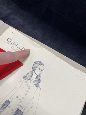 Lot 306 - Christian Dior by Marc Bohan couture fashion sketches, Autumn-Winter 1968-69