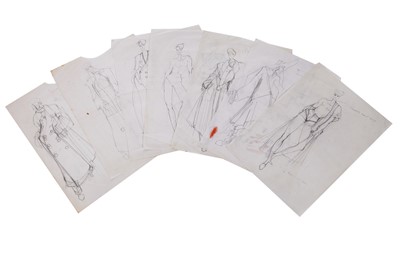 Lot 366 - John Galliano St Martin's student fashion sketches/illustrations, 1983-84