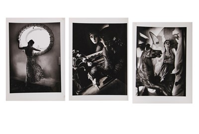 Lot 380 - Javier Vallhonrat for John Galliano gelatin silver prints, 'Hairclips', Autumn-Winter, 1988-89 press campaign