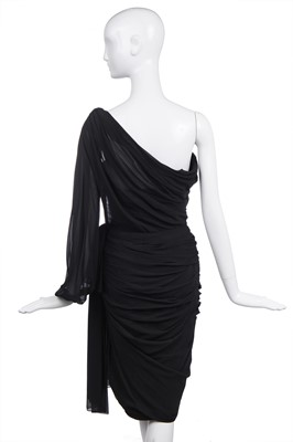 Lot 413 - A Givenchy couture black chiffon dress, 1980s