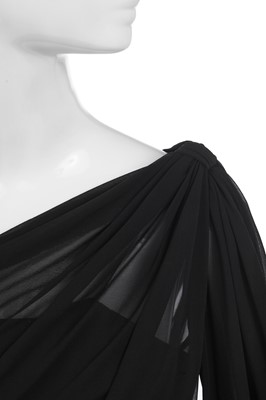 Lot 413 - A Givenchy couture black chiffon dress, 1980s