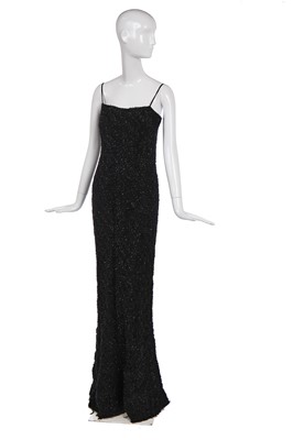 Lot 546 - A Junya Watanabe/Comme des Garçons black fantasy tweed evening dress, 2000