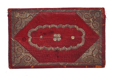 Lot 214 - An embroidered wallet for Edward Pakenham, Moroccan, 1761