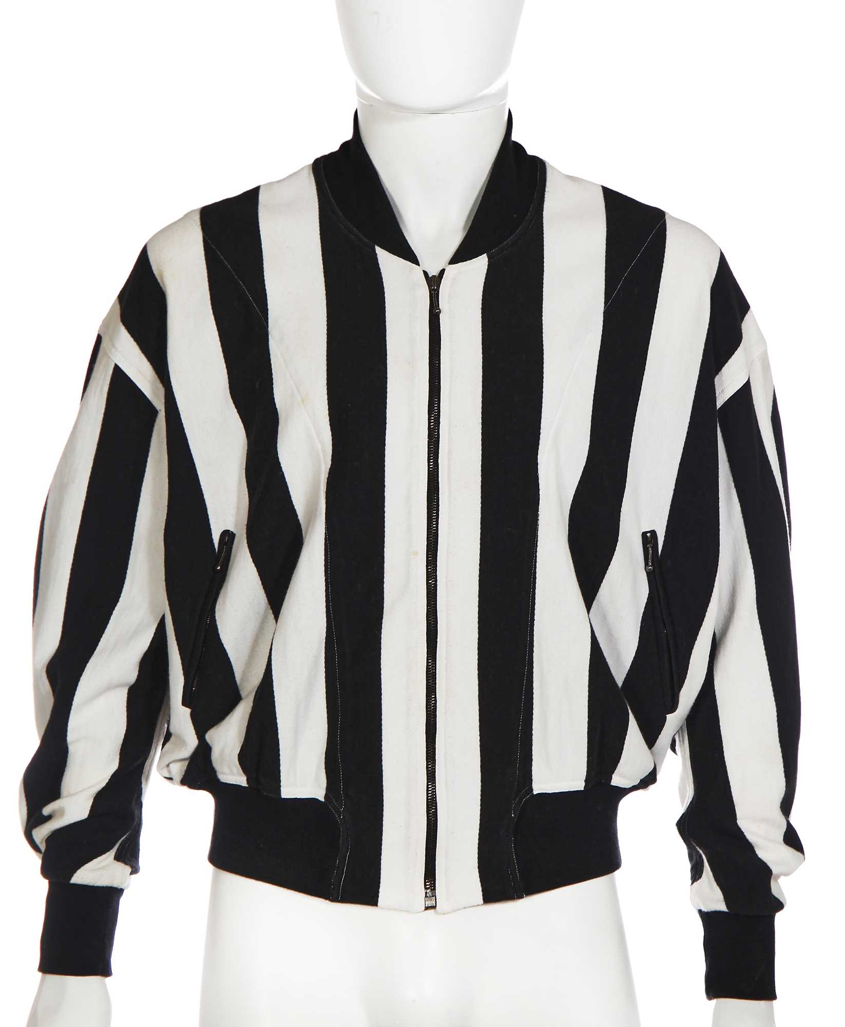 Striped stretch-jersey jacket