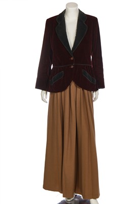 Lot 327 - An Yves Saint Laurent Chinese-inspired black velvet jacket, early 1970s