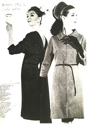 Lot 272 - A Balenciaga couture black cloqué silk dinner dress, Autumn-Winter 1962