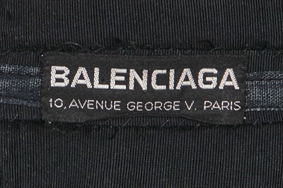 Lot 272 - A Balenciaga couture black cloqué silk dinner dress, Autumn-Winter 1962