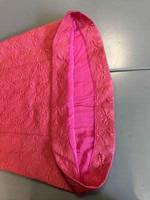 Lot 275 - A Balenciaga couture pink matelassé silk evening gown, Spring-Summer, 1967