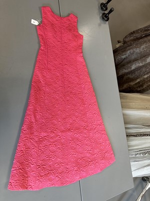 Lot 275 - A Balenciaga couture pink matelassé silk evening gown, Spring-Summer, 1967