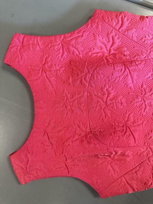 Lot 275 - A Balenciaga couture pink matelassé silk evening gown, Spring-Summer, 1967