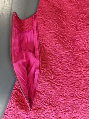 Lot 275 - A Balenciaga couture pink matelassé silk evening gown, Spring-Summer, 1967