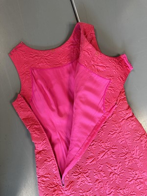 Lot 275 - A Balenciaga couture pink matelassé silk evening gown, Spring-Summer, 1967