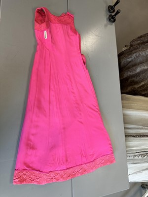 Lot 275 - A Balenciaga couture pink matelassé silk evening gown, Spring-Summer, 1967