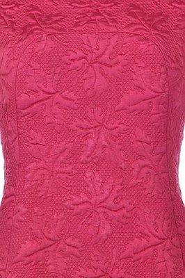 Lot 275 - A Balenciaga couture pink matelassé silk evening gown, Spring-Summer, 1967