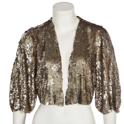 Lot 324 - A gold sequined tulle bolero, 1930s