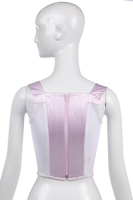 Lot 490 - A Vivienne Westwood 'Care Bear' pale-pink satin corset, 2000