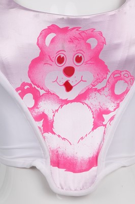 Lot 490 - A Vivienne Westwood 'Care Bear' pale-pink satin corset, 2000