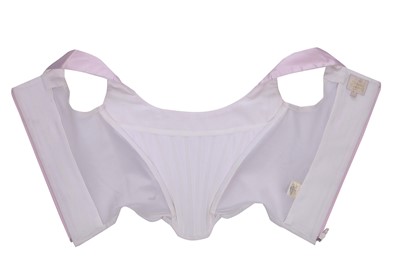 Lot 490 - A Vivienne Westwood 'Care Bear' pale-pink satin corset, 2000