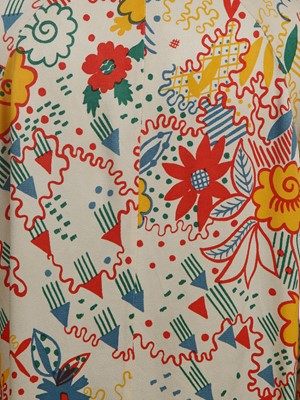 Lot 313 - A Radley/Celia Birtwell printed rayon-satin blouse, 1970s