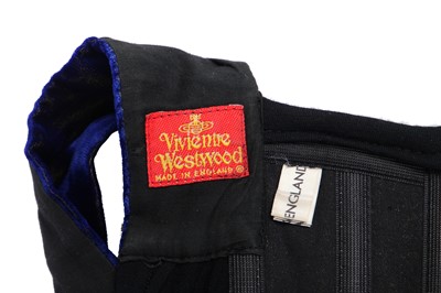 Lot 29 - A Vivienne Westwood shot-velvet micro Mini-Crini ensemble worn by Lila Moss, 'Harris Tweed' collection, Autumn-Winter, 1987-88