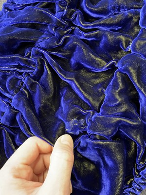 Lot 29 - A Vivienne Westwood shot-velvet micro Mini-Crini ensemble worn by Lila Moss, 'Harris Tweed' collection, Autumn-Winter, 1987-88