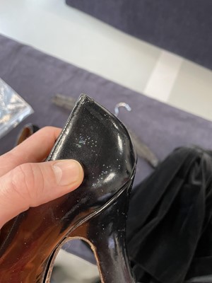 Lot 31 - A Vivienne Westwood complete black velvet ensemble, 'Time Machine', Autumn-Winter, 1988-89