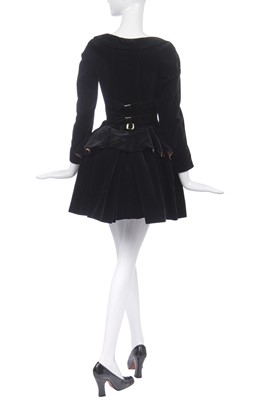 Lot 31 - A Vivienne Westwood complete black velvet ensemble, 'Time Machine', Autumn-Winter, 1988-89